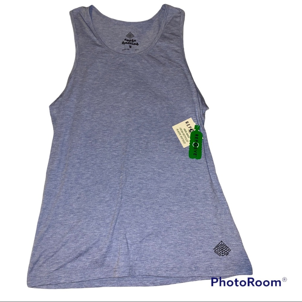 NWT Repreve Recycled Plastic Bottles Super Massive Tank Top Blue